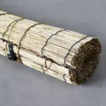 Rolled Reed Curtain Natural Straw Blind Shade Roll Up Window Privacy Screen Sunshade - 100x150cm / Natural Reed Blind with Black Thread, with Pulley System