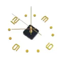 DIY wall clock movement mechanism with gold metal hands and numbers, modern minimalist design. - Quartz Clock Movement Brass Hands Set
