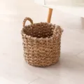 Hand-woven straw flower basket natural rattan plant pot Nordic style storage container - Handmade Bulrush Braid Medium 34*27