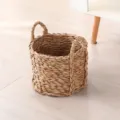 Handmade woven seagrass storage basket natural straw flower pot cover plant holder home decor - Hand-Stitched Bulrush Braid Large Opening 40 Height 32