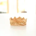 Handmade woven straw crown napkin ring for dining table decor, rustic home table accessory. - Wheat Straw Crown Napkin Rings / 6x2cm