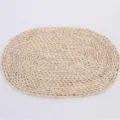 Natural corn husk woven oval placemat rustic table heat insulation pad for dining room decor - Oval 30x45cm