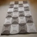 Handmade natural plant fiber woven rug corn husk and cattail geometric floor mat for living room - 1.2x1.8m