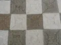 Handmade natural straw woven mat checkerboard beige and brown floor carpet rug style SKU. - 1.8x2m