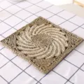 Natural straw woven placemat square heat insulation mat for dining table kitchen decor use - Banana Leaf Mat, 30x30 cm