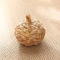 Handmade straw woven pumpkin ornament natural plant fiber craft home decor desktop display - Pumpkin Ball Brown