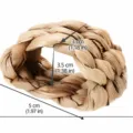 Handcrafted Woven Straw Napkin Ring Natural Table Decor Variant Specification Item - Water Hyacinth Semicircle Napkin Rings