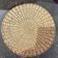 Round woven straw wall hanging natural fiber handmade decorative placemat round design - Solid Color Cattail Root Hanging Ornament (30cm)