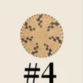 Japanese minimalist round woven wall hanging basket with geometric pattern variant sku. - New Hanging Ornaments (20 cm)