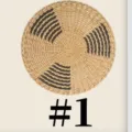 Round woven straw wall hanging minimalist decorative art piece natural wall decor #1 - New Hanging Ornaments (30 cm)
