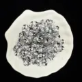 Silver curved plum blossom sequins 6-8mm DIY craft accessories decorative beads for handmade - 8mm / Silver