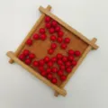 Red round pearl pendants DIY handmade jewelry accessories loose beads charm 50pcs - Red Copper Cap Eye Pin (Silver Needle)