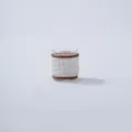 Handcrafted rattan glass vase detail shot showing woven texture and natural wood rim accents - Style 6