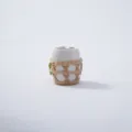 Handmade straw woven bottle mesh sleeve, ceramic cup protective cover detail view. - Style 5