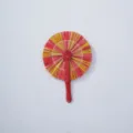 Hand-woven straw fan traditional Chinese style colorful hand fan for summer cooling home use - Style 8