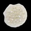 Mini imitation pearl shell beads for DIY crafts, bracelet jewelry making and phone charms accessories. - 12*13mm (Hole 1.63mm, approx. 1080 Beads/Jin) / Off White