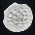 Clear acrylic heart shaped pendants transparent crystal charms jewelry DIY crafts making supply - 18MM*22MM / Clear