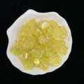 Perles roses jaunes acrylique DIY bijoux breloque bracelet chaîne téléphone accessoires - Jaune Or