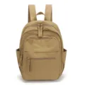 Kleine Nylon Rucksack Damen Freizeit Reiserucksack leicht wasserdicht Schultertasche khaki - Erdgrün