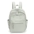 Kleine Nylon Rucksack für Damen, leichte lässige Reise Freizeit Tagesrucksack in Grau. - Salbeigrün