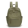 Green nylon backpack variant, casual travel lightweight water-resistant daypack for women. - Bamboo Green