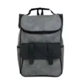 Sac à dos d'ordinateur d'affaires gris stylé avec poche avant noire pour homme et voyage. - Sac Unique / Gris
