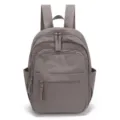 Small nylon casual backpack for women, lightweight and water-resistant, ideal for travel. - Space Gray