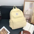 Hellgelber Karos-Rucksack mit grossem Fassungsvermoegen, schlichtes Design fuer den Alltag. - L / Gelb