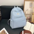 Mochila a cuadros azul claro bolsa escolar informal gran capacidad mochila elegante estudiante - Azul