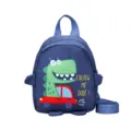 Kids Dinosaur Anti-Lost Backpack Cute Cartoon School Bag Boys Girls Travel Daypack - Blue