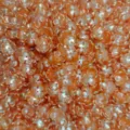 Fleurs trèfle couleur crème pétale DIY faits main perles accessoires de bricolage - 12mm / Orange clair