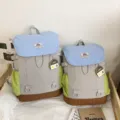 Lässiger Colorblock-Rucksack für Damen, leichter Reiserucksack mit vielen Fächern. - S / Blau