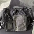 Black star print ita bag backpack with clear display window for pins and dolls daily commute. - Black (Without Light Slot)