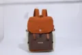 Japanischer leichter Farblock-Rucksack, lässiger Outdoor-Reise-Tagesrucksack für Damen - Orange