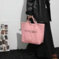 Große Buchstaben Shopper Tasche für Damen, stylische Herbst Winter Umhängetasche. - Rosa