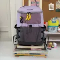 Sac à dos de voyage extérieur fonctionnel coréen avec poche filet et cordon réglable. - S / Violet