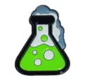 Chemistry flask PVC shoe charm cute green liquid clog decoration DIY accessories 1pcs - Chemistry Lab Reagent Bottle Style (XZ1812) / Green