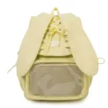 Zaino giallo con orecchie di coniglio, borsa scolastica carina con finestra trasparente - Giallo chiaro
