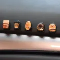Leuke cartoon auto haken zelfklevende dashboard decoratie set chocolade koffie beer - Brood Burger (5-Delige Set) / 5-delige set / Transparant