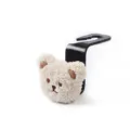 Leuke cartoon beer autostoel haak, creatieve pluche ophanghaak voor tassen en auto accessoires. - Beer Autohaak / Beige