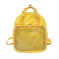 Gelber japanischer Ita-Rucksack mit klarem transparentem Vorderfenster, süße Schultasche. - Gelb