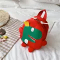 Cute dinosaur kids backpack red toddler school bag cartoon cute children small daypack rucksack - Red