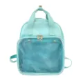 Süßer mintgrüner transparenter Ita Rucksack mit Klarsichttasche für Anime Puppen Präsentation. - Grün