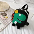 Kinder süßer Cartoon Dinosaurier Rucksack Kindergarten kleiner Schulranzen für Jungen und Mädchen - Schwarz