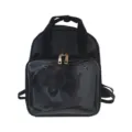 Zaino nero con tasca frontale trasparente ita bag zainetto carino per amanti degli anime - Nero