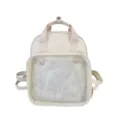 Zaino ita trasparente carino in stile giapponese per studenti e esposizione di bambole anime bianco - Beige