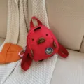 Kinder Mini Kord Rucksack süße Cartoon Tier rote Schultasche Freizeit Tagesrucksack - S / Rot