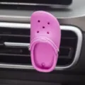 Roze mini schoen autoventilatie clip, schattig miniatuur klomp geuraccessoire voor voertuiginterieur. - Rozerood