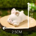Cute cartoon rabbit resin car ornament mini bunny figurine desktop decor accessories - Lying Rabbit