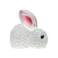 Cute glowing rabbit car ornament, translucent bubble texture resin bunny figurine for auto decor. - Large Rabbit / L / Luminous White